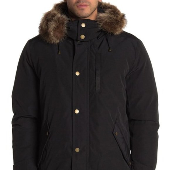 PENDLETON Bryce Raccoon Fur Trim Hooded Jacket